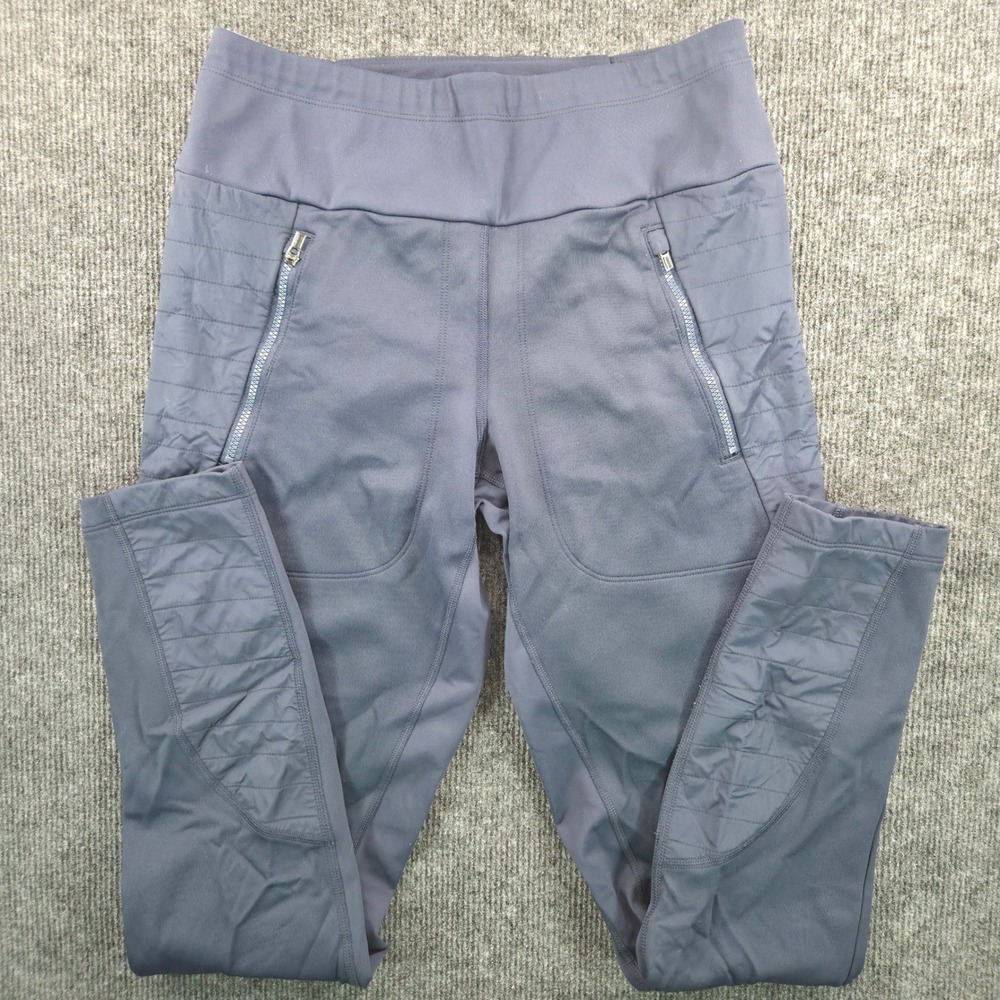 Athleta Peak Hybrid Fleece Tight SP Small Petite Navy Quilted Leggings Pockets